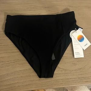 Black High Waisted Swim Bottoms